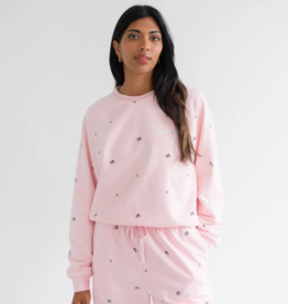 Brunette the Label Brunette the Label - All Over Flower "Be Kind" Crew