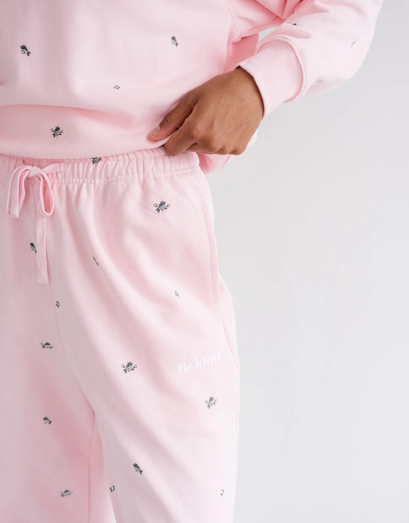 Brunette the Label All Over Flower "Be Kind" Jogger
