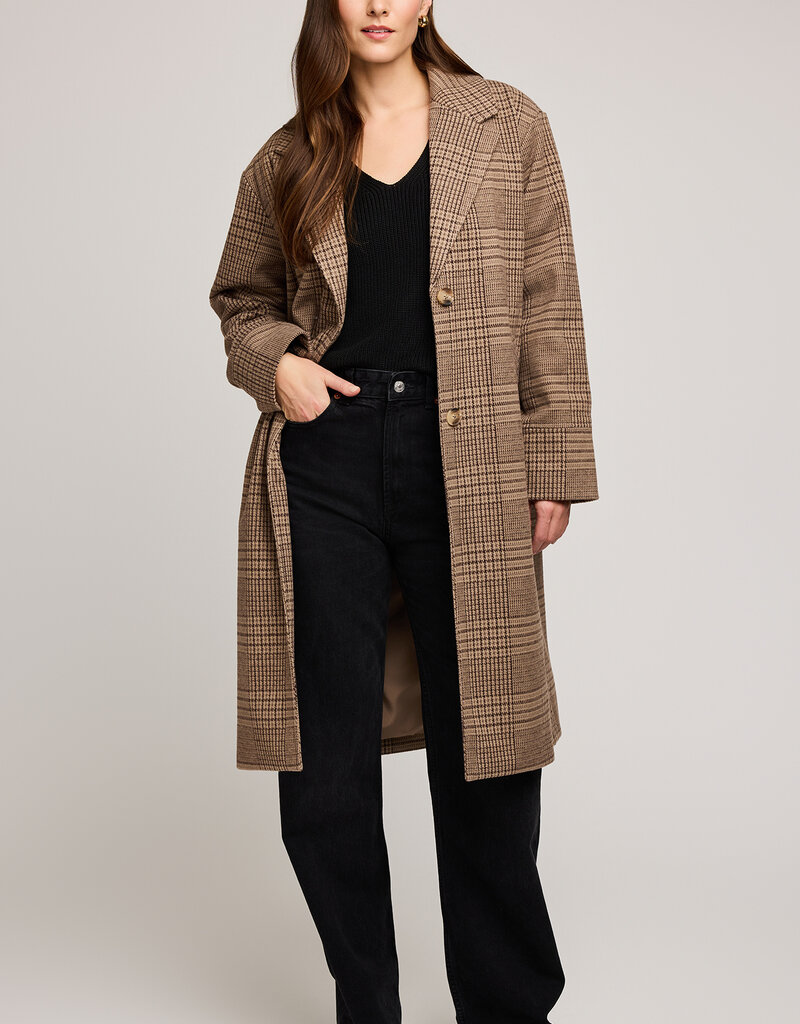 Gentle Fawn Rosamund Coat in Chocolate Glencheck