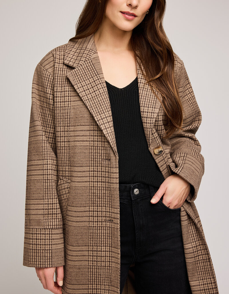 Gentle Fawn Rosamund Coat in Chocolate Glencheck
