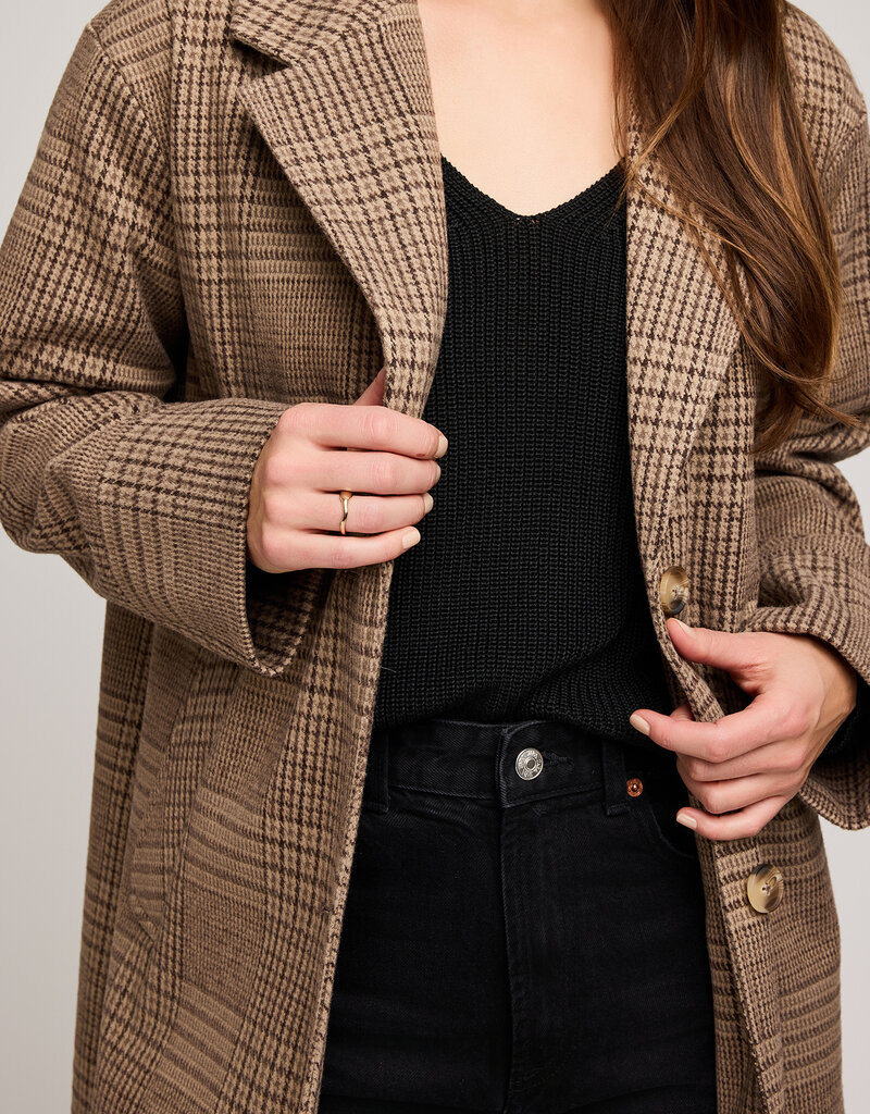 Gentle Fawn Rosamund Coat in Chocolate Glencheck