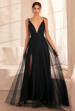 Amoris Wonderstruck Tulle Maxi Dress with Tie Shoulders