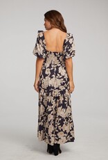 Saltwater Luxe Carla Short Sleeve Midi Dress in Classic Floral