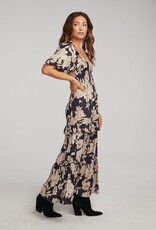 Saltwater Luxe Carla Short Sleeve Midi Dress in Classic Floral