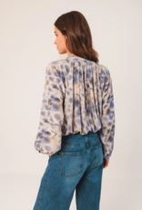 Indi and Cold Soma Watercolor Print Shirt in Azul