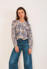 Indi and Cold Soma Watercolor Print Shirt in Azul