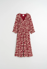 Indi and Cold Kavita Viscose Midi Dress in Cherry