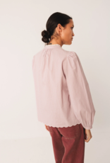 Indi and Cold Xander Embroidered Poplin Blouse in Mauve