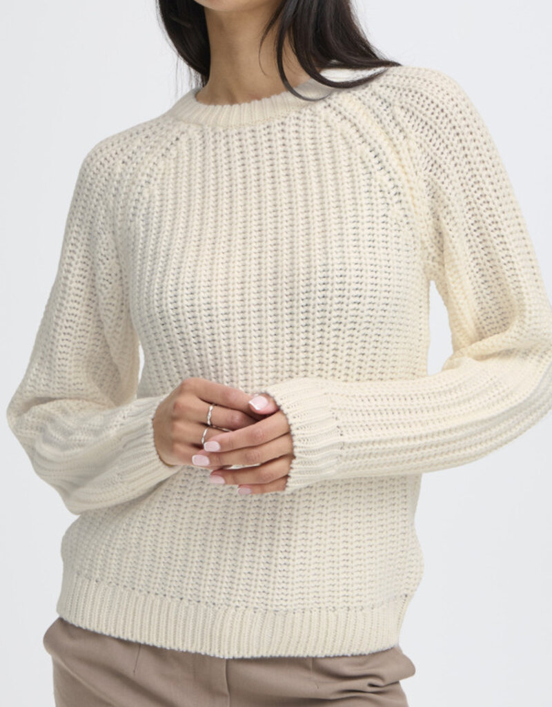 B.Young Otinka Crew Neck Jumper in Marshmellow