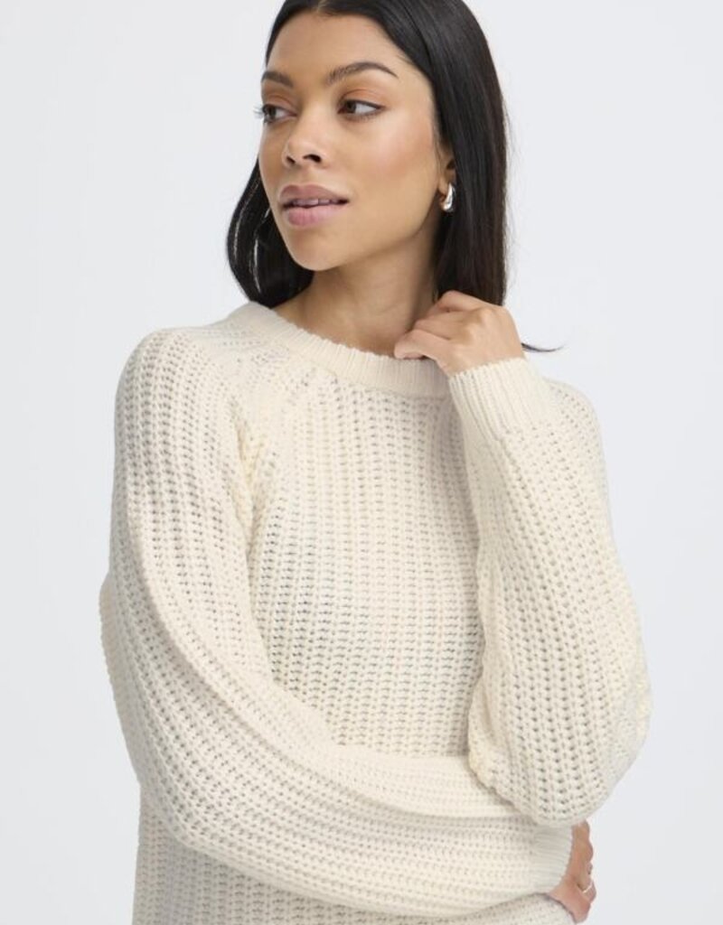 B.Young Otinka Crew Neck Jumper in Marshmellow