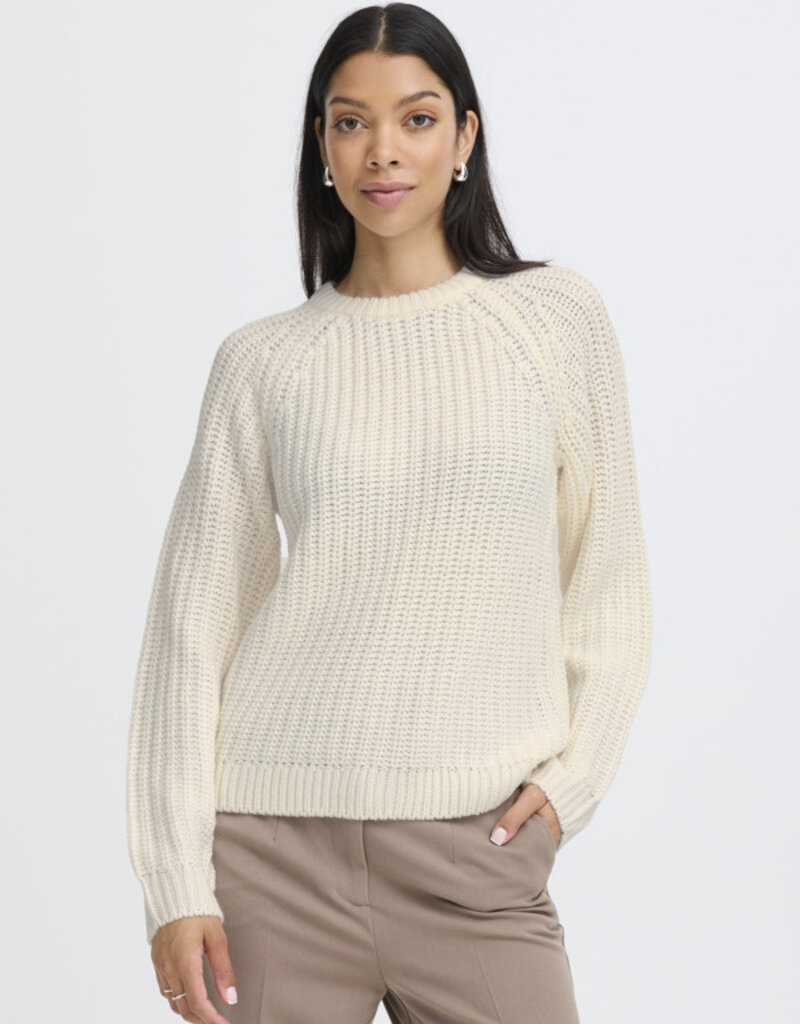 B.Young Otinka Crew Neck Jumper in Marshmellow