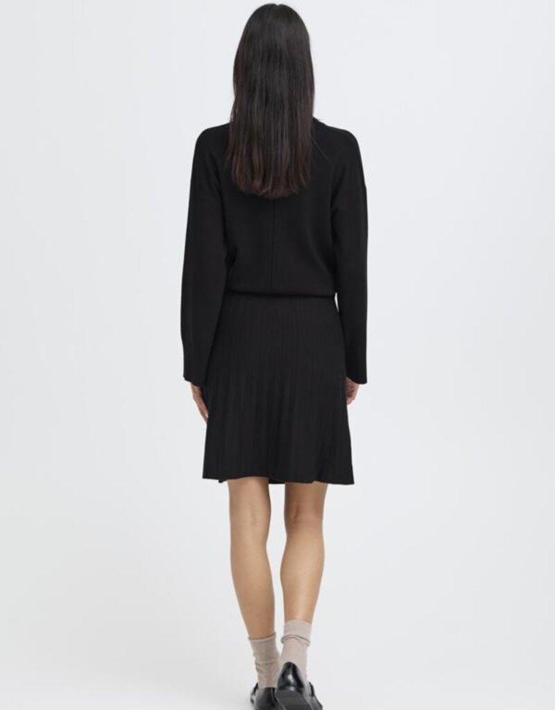 B.Young Marlin Pleated Knit Skirt in Black