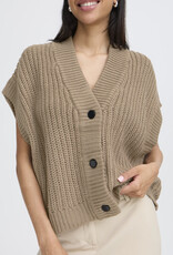 B.Young Otinka Knit Waistcoat in Walnut