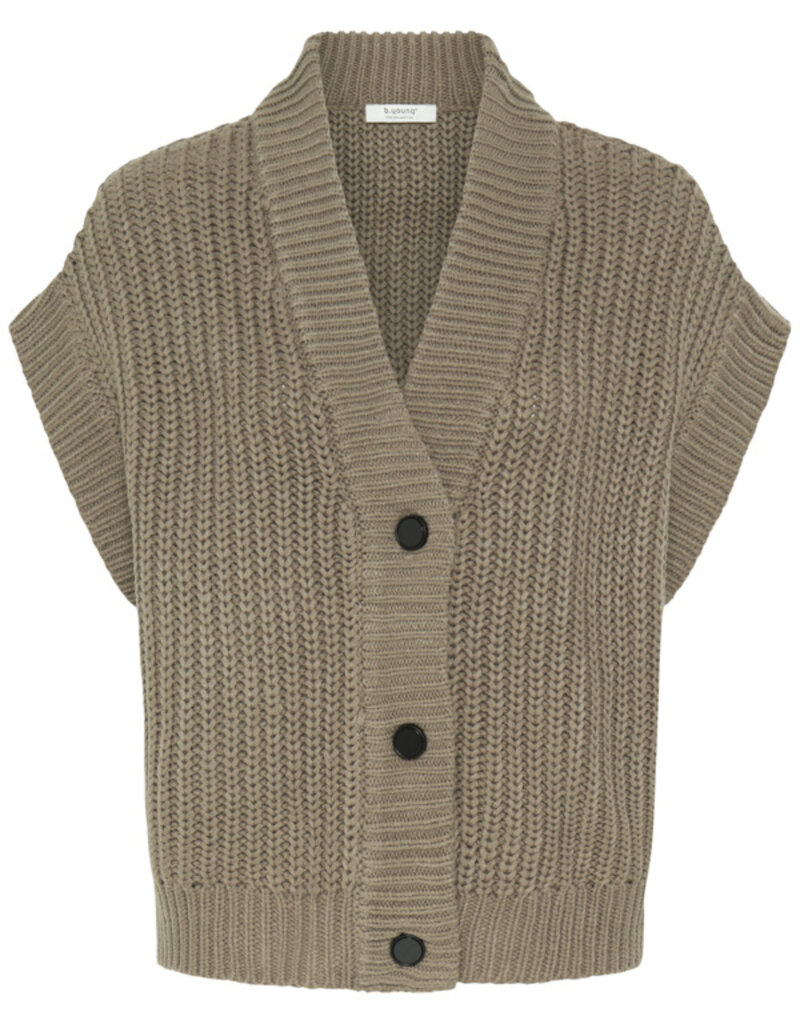 B.Young Otinka Knit Waistcoat in Walnut