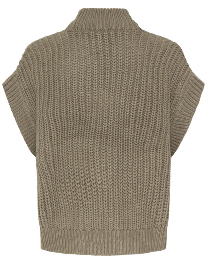 B.Young Otinka Knit Waistcoat in Walnut