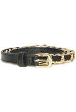 B.Young Viper Vegan Leather Chain Belt in Black