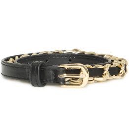 B.Young Viper Vegan Leather Chain Belt in Black