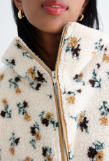 Brunette the Label Floral Sherpa in Cream w/ Brown