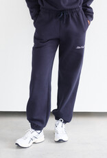 Brunette the Label Take Care Oversized Jogger in Navy w/ White