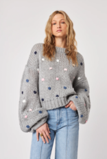 John and Jenn Greyson Balloon Sleeve Knit in Dotted Shadow
