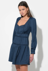 Adelyn Rae Twila Sweetheart Neck Mini Dress in Navy