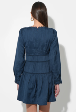 Adelyn Rae Twila Sweetheart Neck Mini Dress in Navy