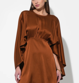 Adelyn Rae Soraia Cape Mini Dress in Toffee **X-SMALL, SMALL**