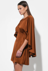 Adelyn Rae Soraia Cape Mini Dress in Toffee