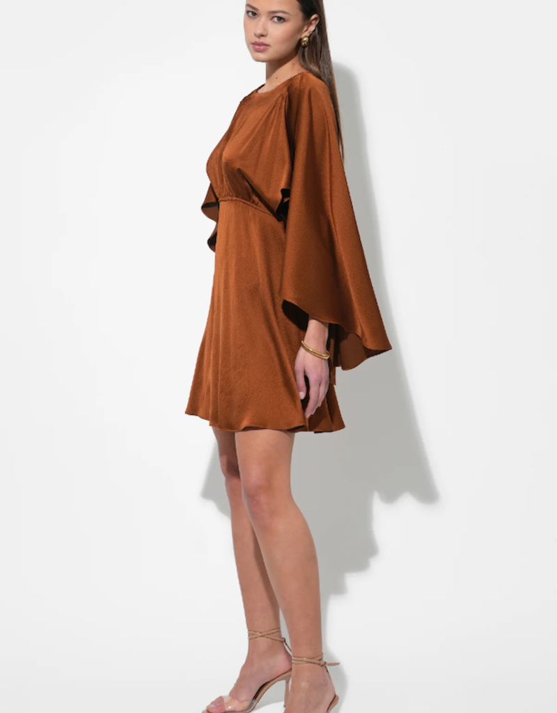 Adelyn Rae Soraia Cape Mini Dress in Toffee
