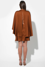 Adelyn Rae Soraia Cape Mini Dress in Toffee