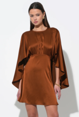 Adelyn Rae Soraia Cape Mini Dress in Toffee