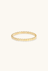 Leah Alexandra Bead Band Ring - Gold