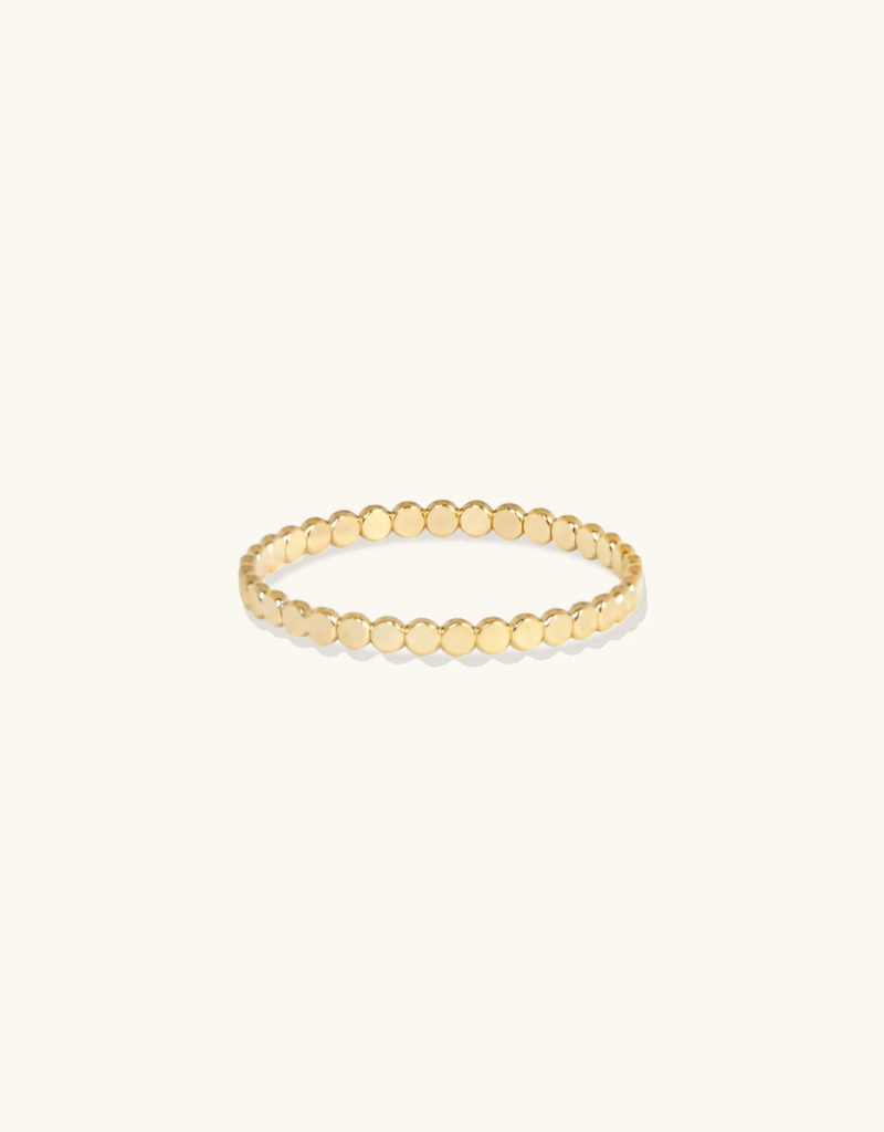 Leah Alexandra Bead Band Ring - Gold