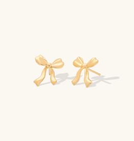 Leah Alexandra Bow Petite Earring in Gold