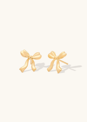 Leah Alexandra Bow Petite Earring in Gold