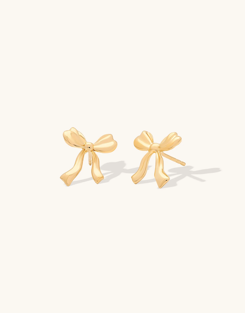 Leah Alexandra Bow Petite Earring - Gold