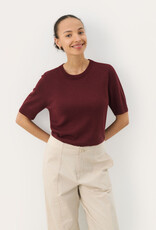 Part Two Natanya Short Sleeve Knit in Tawny Port