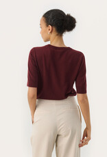 Part Two Natanya Short Sleeve Knit in Tawny Port
