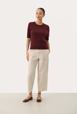 Part Two Natanya Short Sleeve Knit in Tawny Port