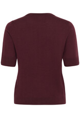 Part Two Natanya Short Sleeve Knit in Tawny Port