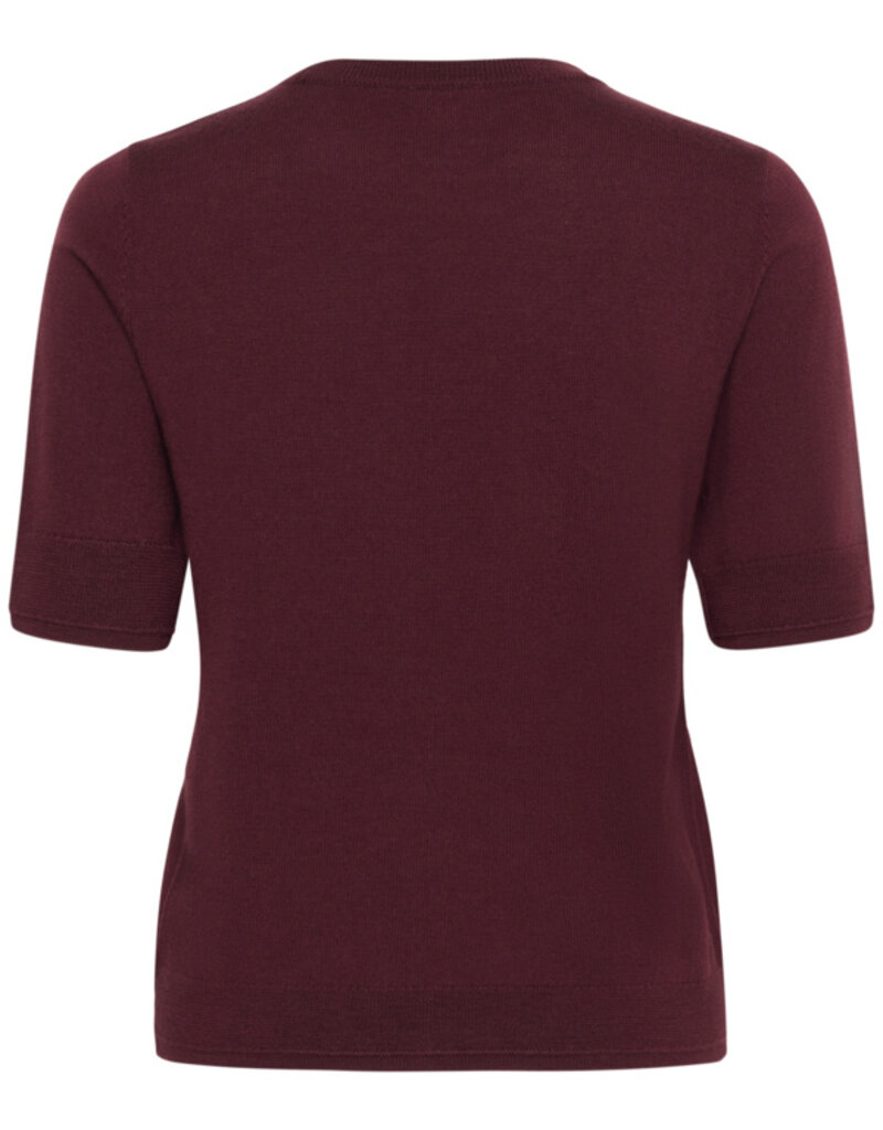 Part Two Natanya Short Sleeve Knit in Tawny Port