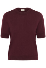 Part Two Natanya Short Sleeve Knit in Tawny Port