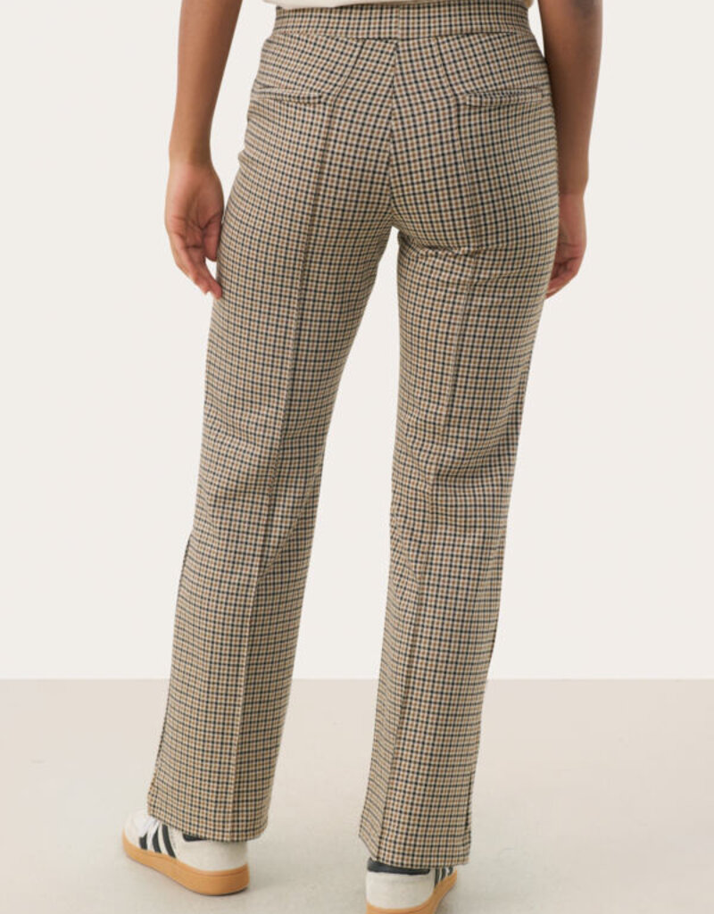 Part Two Pontas Pant in Toasted Coconut Check