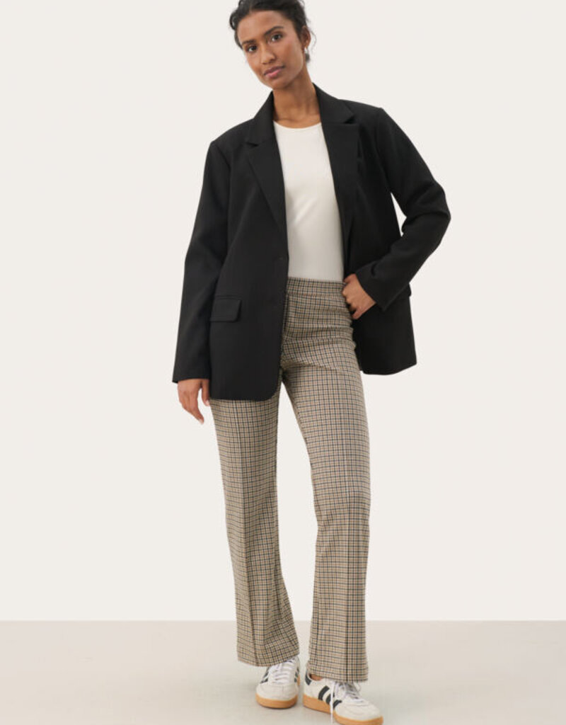 Part Two Pontas Pant in Toasted Coconut Check
