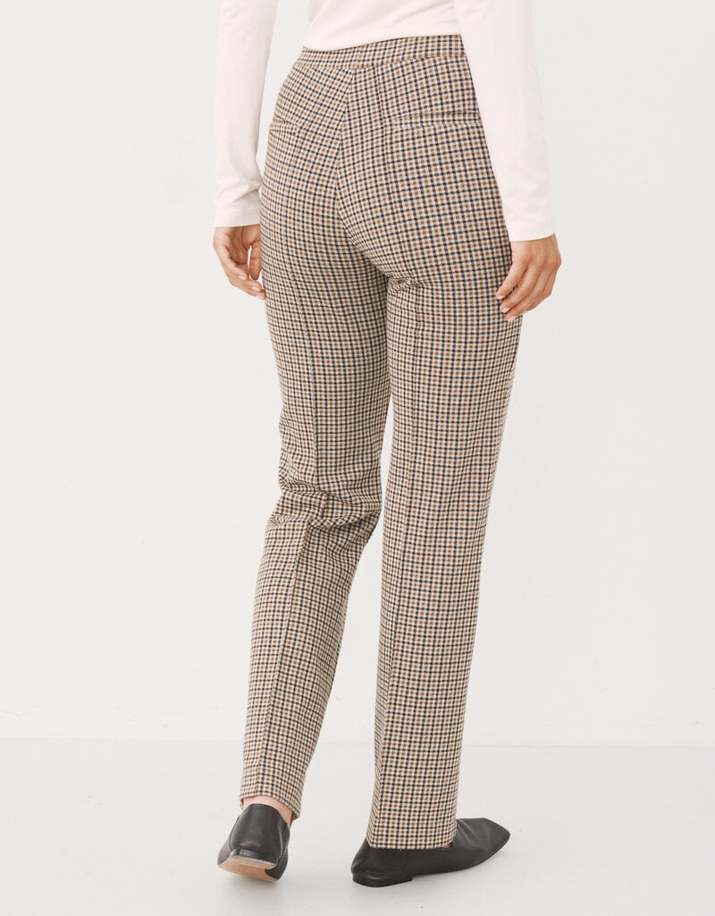 Part Two Pontas Pant in Toasted Coconut Check