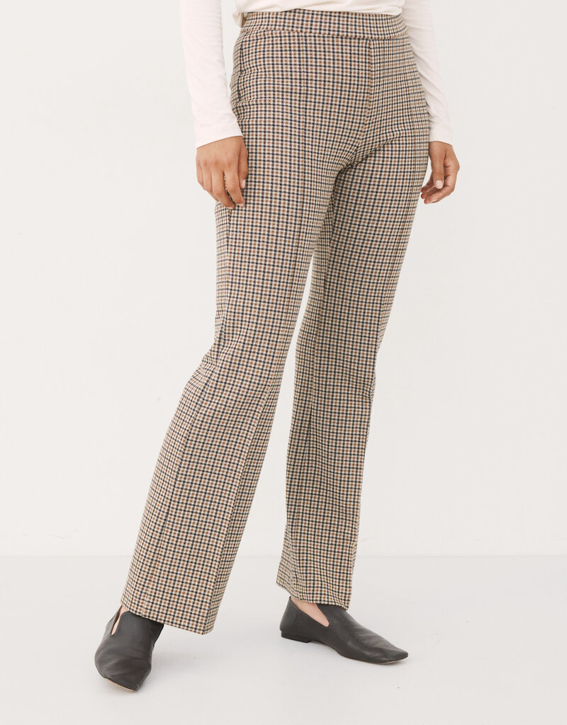 Part Two Pontas Pant in Toasted Coconut Check