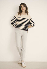 Part Two Niaka Knit Pullover in Black Stripe
