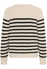 Part Two Niaka Knit Pullover in Black Stripe