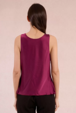 Molly Bracken Myiam Cowl Neck Tank in Dark Pink
