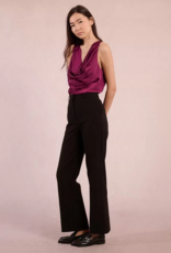 Molly Bracken Myiam Cowl Neck Tank in Dark Pink